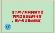 什么牌子的狗狗益生菌(狗狗益生菌品牌推荐，提升犬只肠道健康)