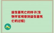 益生菌死亡的样子(生物学家观察到益生菌死亡的过程)