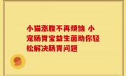 小猫涨腹不再烦恼 小宠肠胃宝益生菌助你轻松解决肠胃问题