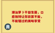 潮汕萝卜干益生菌，口感独特让你欲罢不能，不能错过的美味享受
