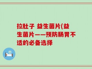 拉肚子 益生菌片(益生菌片——预防肠胃不适的必备选择