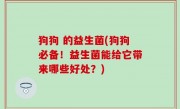 狗狗 的益生菌(狗狗必备！益生菌能给它带来哪些好处？)