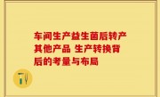 车间生产益生菌后转产其他产品 生产转换背后的考量与布局