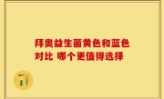 拜奥益生菌黄色和蓝色对比 哪个更值得选择