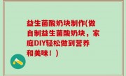 益生菌酸奶块制作(做自制益生菌酸奶块，家庭DIY轻松做到营养和美味！)