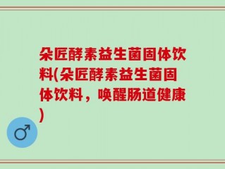 朵匠酵素益生菌固体饮料(朵匠酵素益生菌固体饮料，唤醒肠道健康)