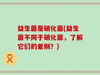 益生菌是硝化菌(益生菌不同于硝化菌，了解它们的差别？)