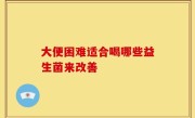 大便困难适合喝哪些益生菌来改善