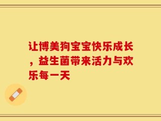 让博美狗宝宝快乐成长，益生菌带来活力与欢乐每一天