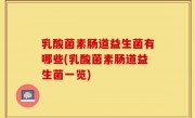 乳酸菌素肠道益生菌有哪些(乳酸菌素肠道益生菌一览)