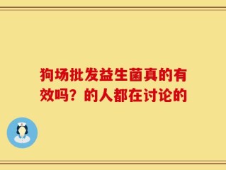 狗场批发益生菌真的有效吗？的人都在讨论的