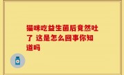 猫咪吃益生菌后竟然吐了 这是怎么回事你知道吗