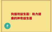 狗强效益生菌：助力健康的神奇益生菌
