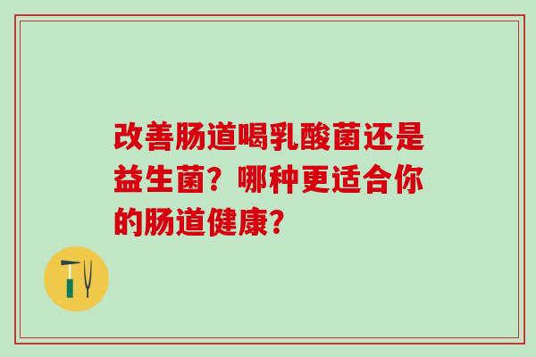改善肠道喝乳酸菌还是益生菌？哪种更适合你的肠道健康？