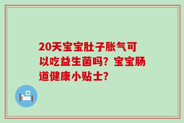 20天宝宝肚子可以吃益生菌吗？宝宝肠道健康小贴士？