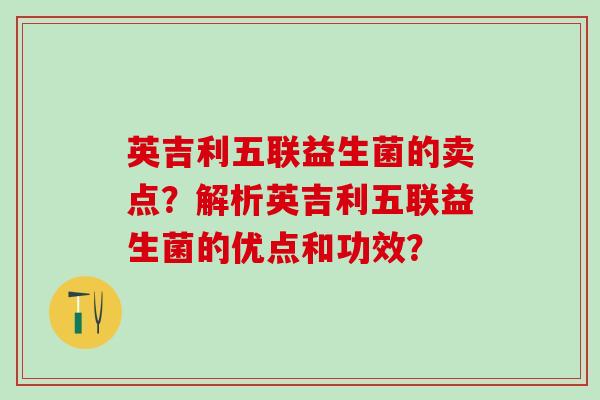 英吉利五联益生菌的卖点？解析英吉利五联益生菌的优点和功效？