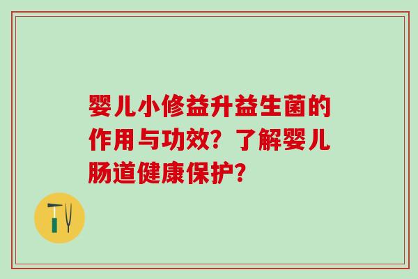 婴儿小修益升益生菌的作用与功效？了解婴儿肠道健康保护？