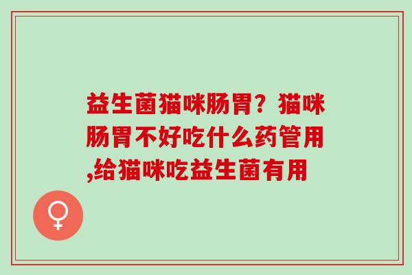 益生菌猫咪肠胃？猫咪肠胃不好吃什么药管用,给猫咪吃益生菌有用