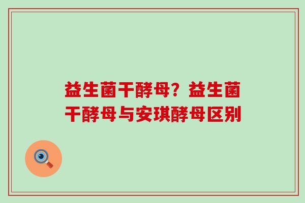 益生菌干酵母？益生菌干酵母与安琪酵母区别