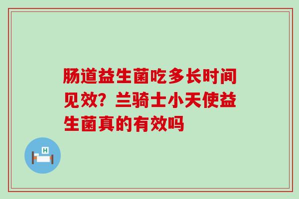 肠道益生菌吃多长时间见效？兰骑士小天使益生菌真的有效吗