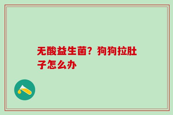 无酸益生菌？狗狗拉肚子怎么办