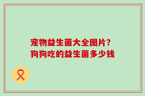 宠物益生菌大全图片？狗狗吃的益生菌多少钱