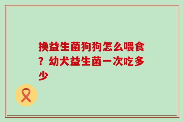 换益生菌狗狗怎么喂食？幼犬益生菌一次吃多少