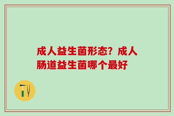 成人益生菌形态？成人肠道益生菌哪个好