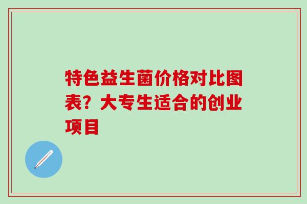 特色益生菌价格对比图表?大专生适合的创业项目 特色益生菌价格对比图表?大专生适合的创业项目