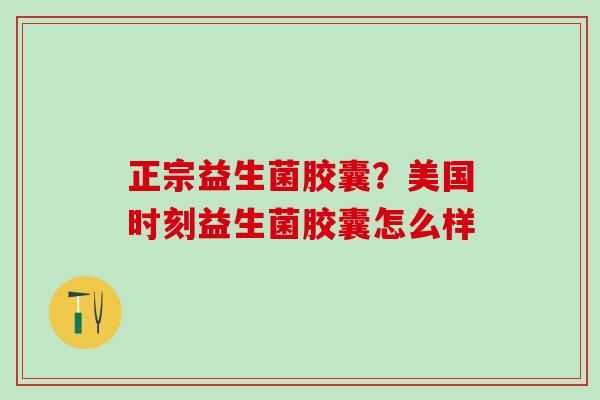 正宗益生菌胶囊？美国时刻益生菌胶囊怎么样