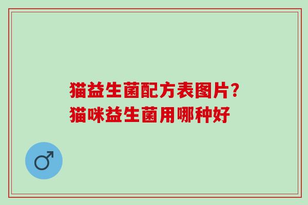 猫益生菌配方表图片？猫咪益生菌用哪种好