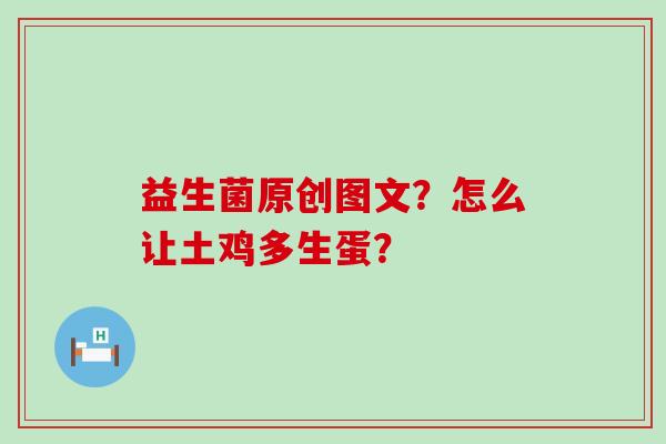 益生菌原创图文？怎么让土鸡多生蛋？