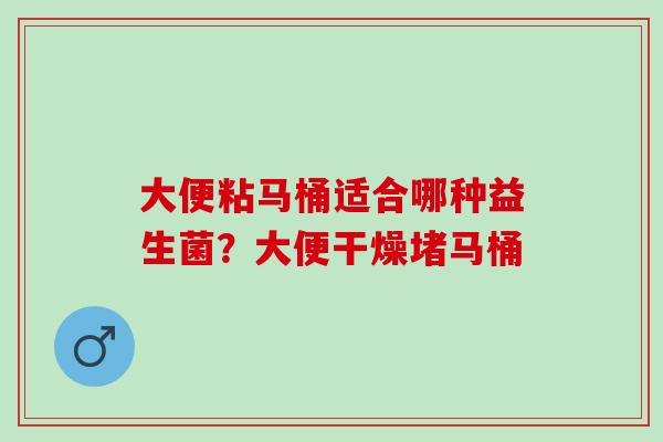 大便粘马桶适合哪种益生菌？大便干燥堵马桶
