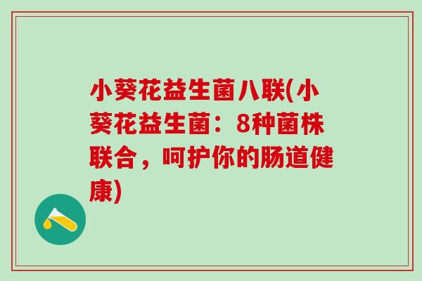 小葵花益生菌八联(小葵花益生菌：8种菌株联合，呵护你的肠道健康)