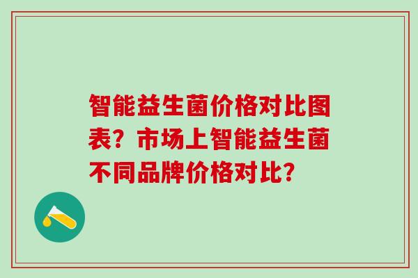智能益生菌价格对比图表？市场上智能益生菌不同品牌价格对比？