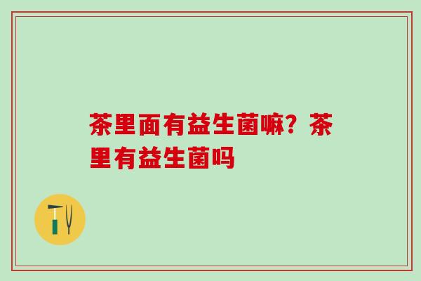 茶里面有益生菌嘛？茶里有益生菌吗