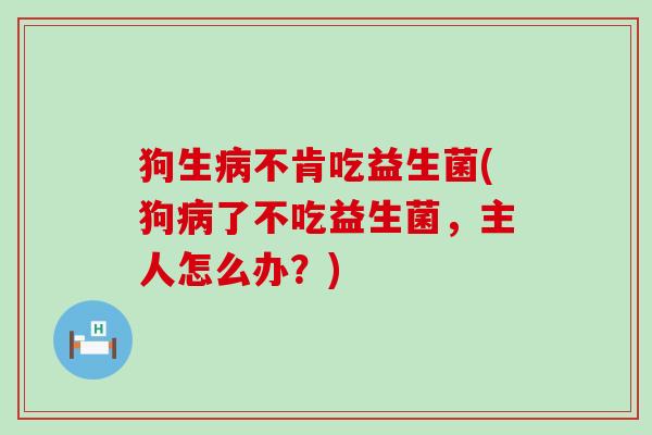 狗生不肯吃益生菌(狗了不吃益生菌，主人怎么办？)