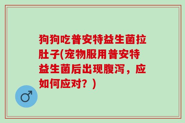 狗狗吃普安特益生菌拉肚子(宠物服用普安特益生菌后出现，应如何应对？)