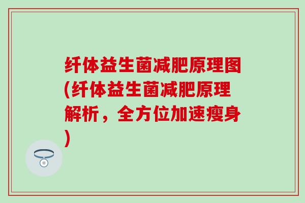 纤体益生菌原理图(纤体益生菌原理解析，全方位加速瘦身)