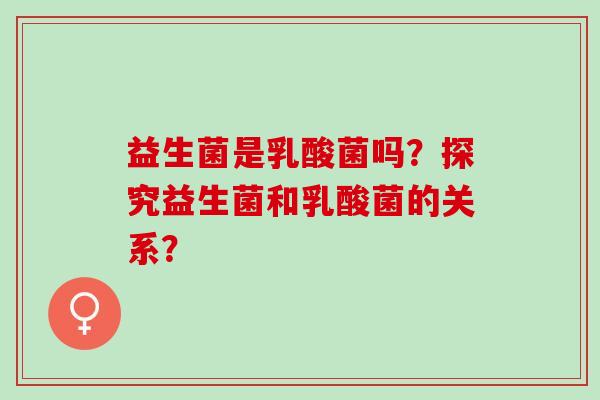 益生菌是乳酸菌吗？探究益生菌和乳酸菌的关系？