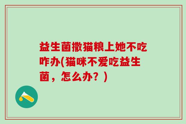 益生菌撒猫粮上她不吃咋办(猫咪不爱吃益生菌，怎么办？)