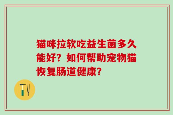 猫咪拉软吃益生菌多久能好？如何帮助宠物猫恢复肠道健康？