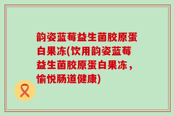 韵姿蓝莓益生菌胶原蛋白果冻(饮用韵姿蓝莓益生菌胶原蛋白果冻，愉悦肠道健康)