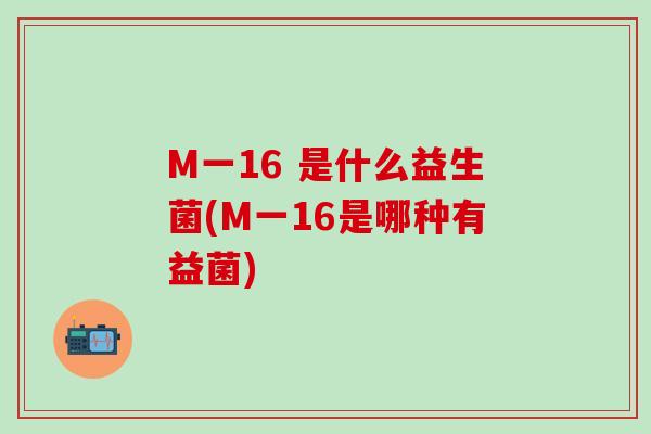 M一16 是什么益生菌(M一16是哪种有益菌)