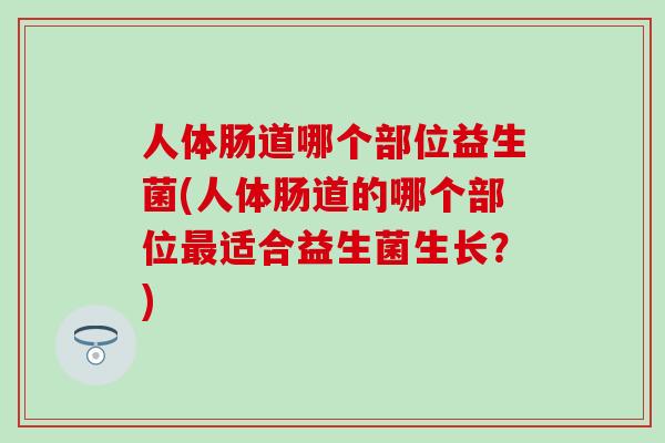 人体肠道哪个部位益生菌(人体肠道的哪个部位适合益生菌生长？)