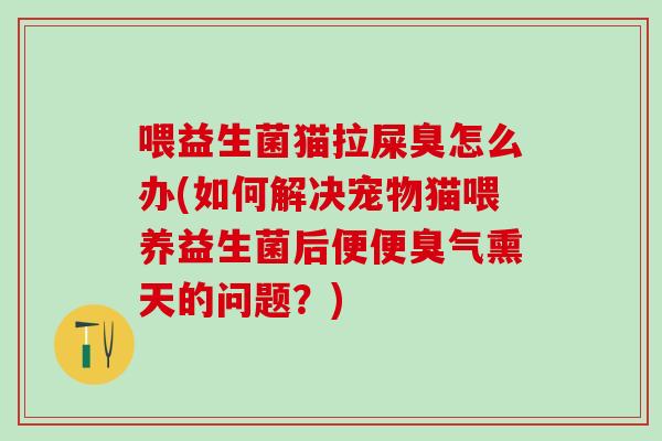 喂益生菌猫拉屎臭怎么办(如何解决宠物猫喂养益生菌后便便臭气熏天的问题？)