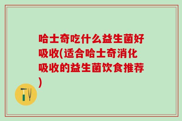 哈士奇吃什么益生菌好吸收(适合哈士奇消化吸收的益生菌饮食推荐)