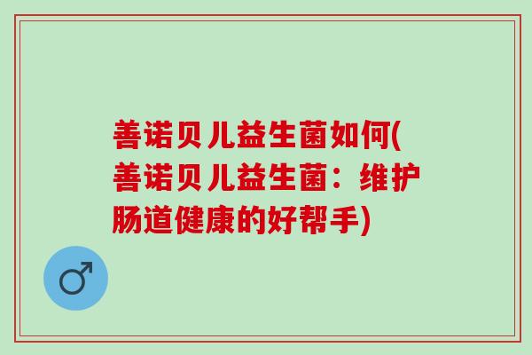善诺贝儿益生菌如何(善诺贝儿益生菌：维护肠道健康的好帮手)