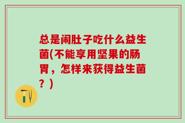 总是闹肚子吃什么益生菌(不能享用坚果的肠胃，怎样来获得益生菌？)
