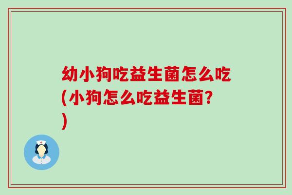 幼小狗吃益生菌怎么吃(小狗怎么吃益生菌？)